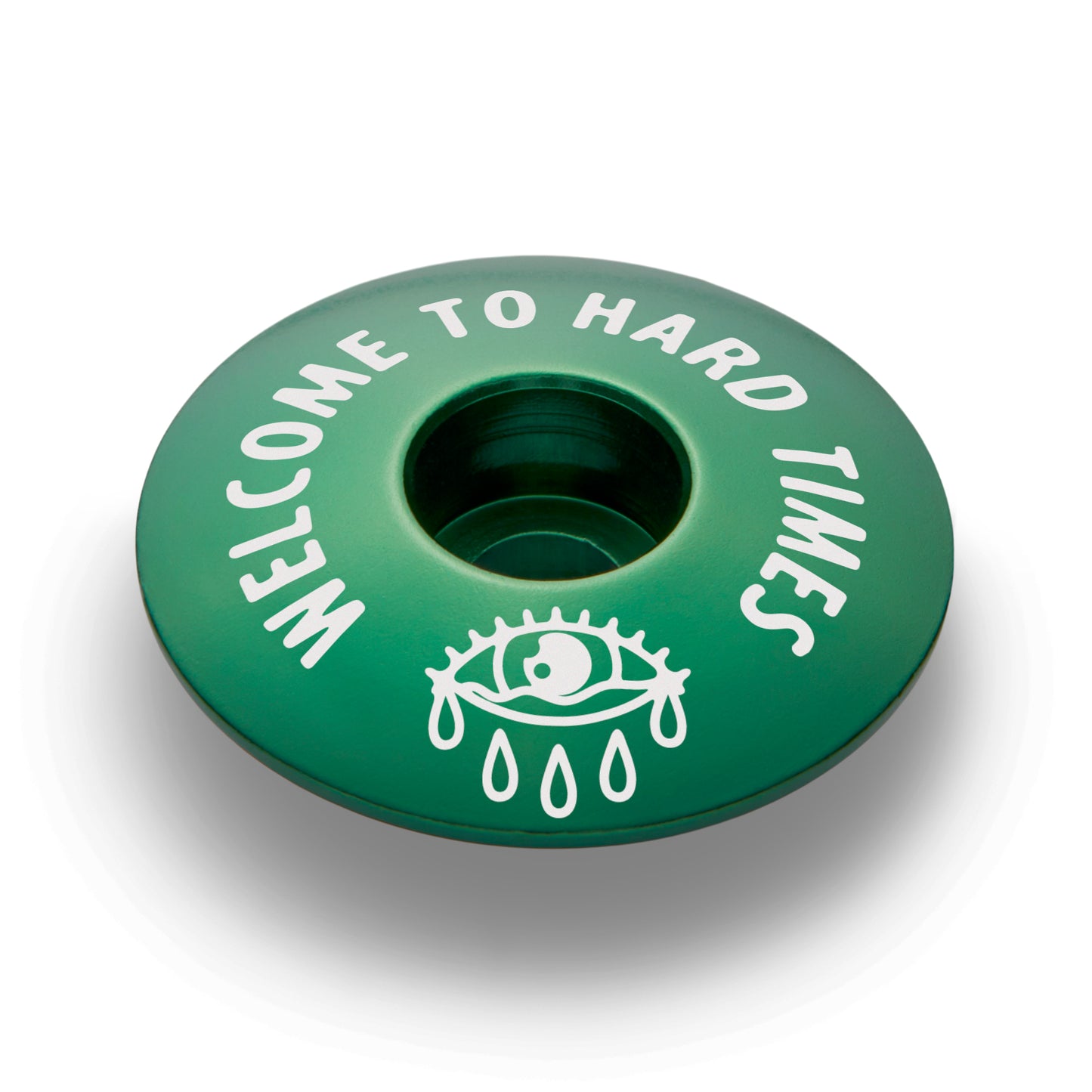 Dark green bicycle headset cap designed to fit 1 1/8" steerer tubes perfect for your bike stem cap.