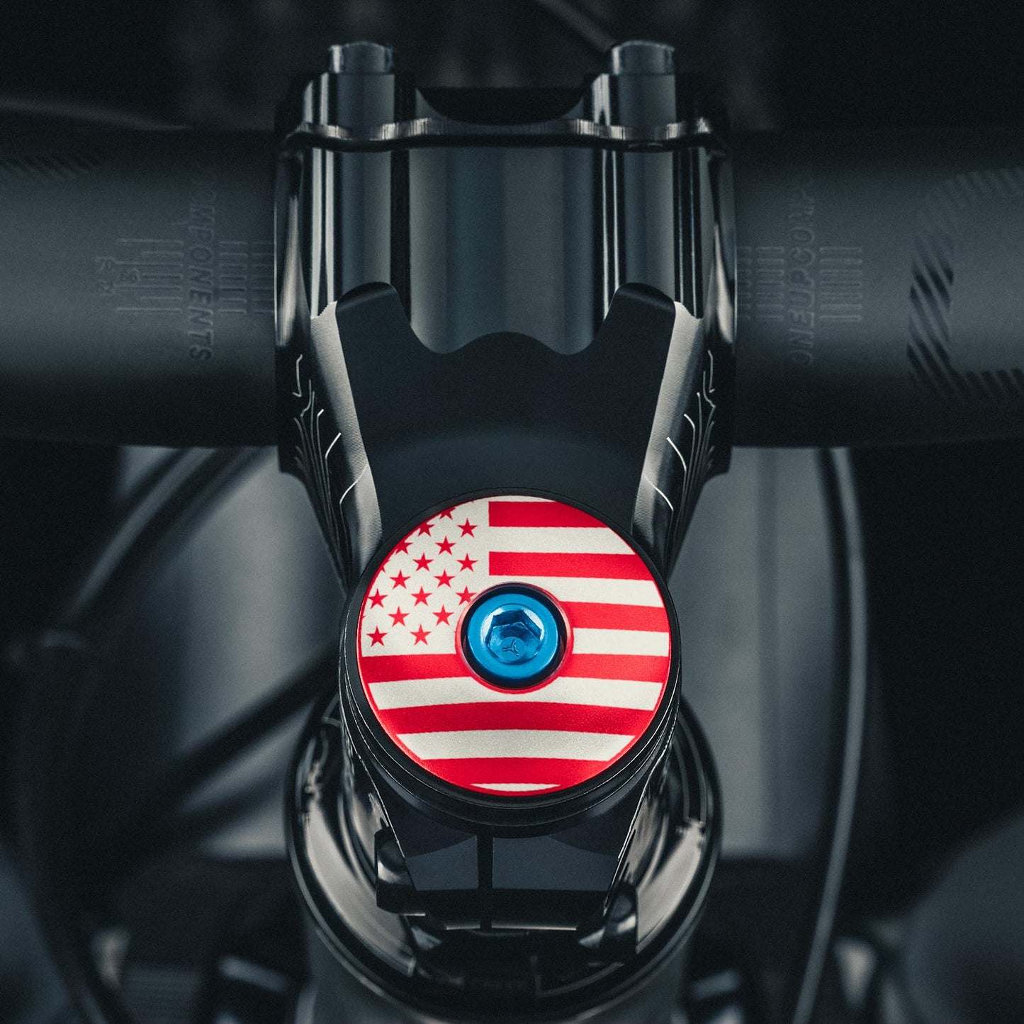 American Flag Custom Bicycle Headset Cap -  Dispatch Bike